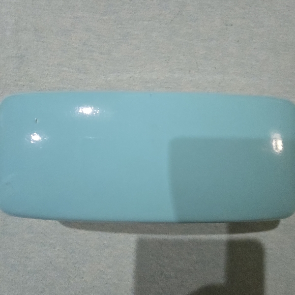 Kate Spade New York Green & Blue Hard Shell Eyeglass Case Logo  W/ New Cloth - Picture 7 of 10